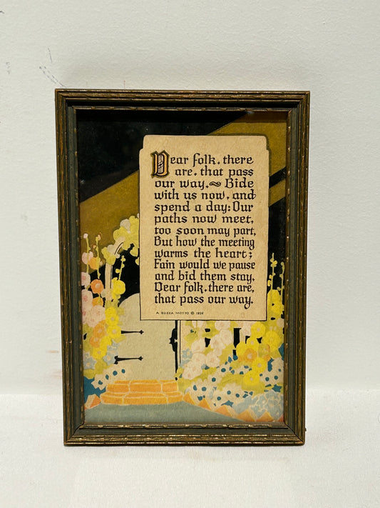 Vintage framed motto art