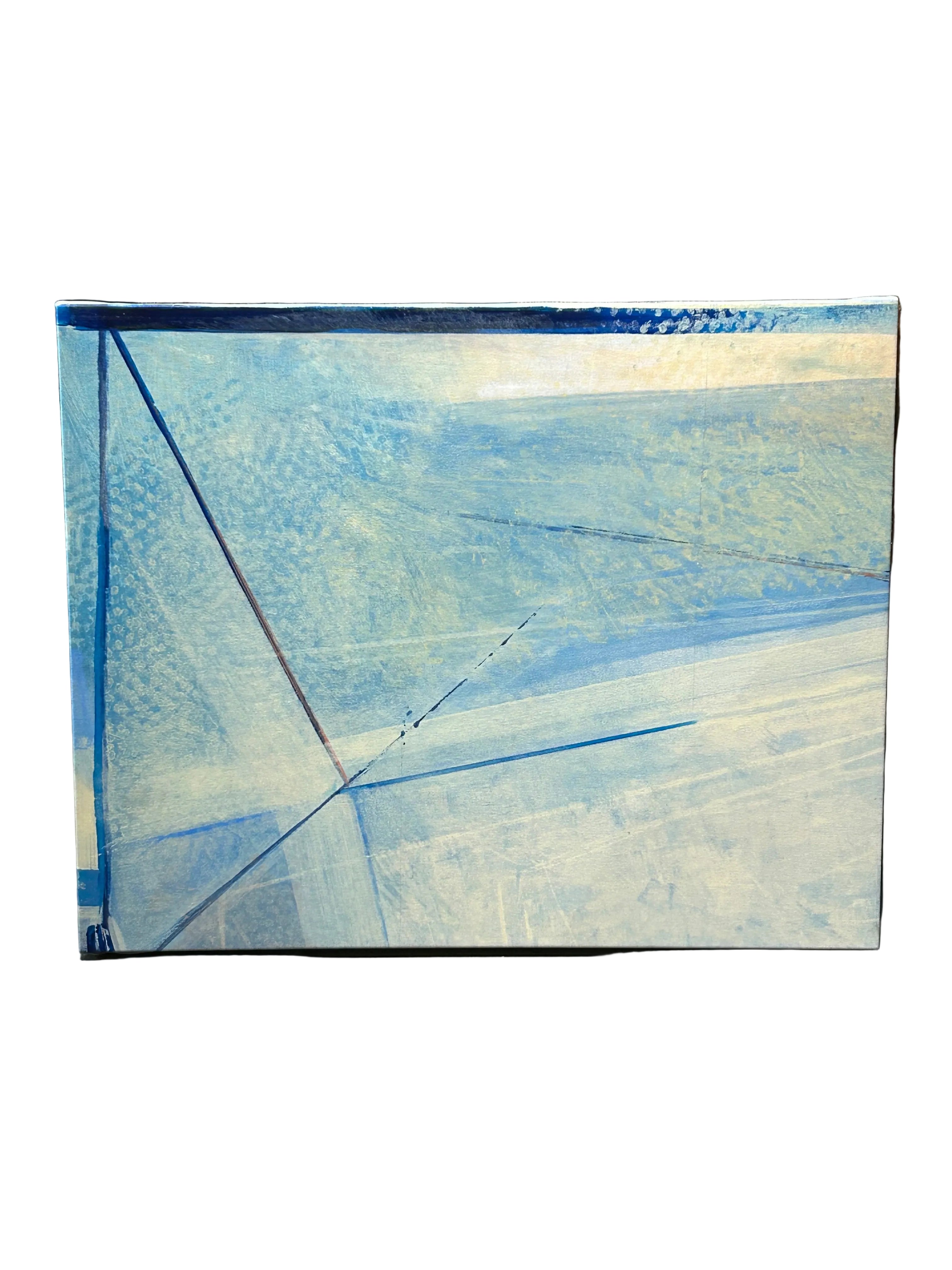 Vintage abstract geometric acrylic on canvas