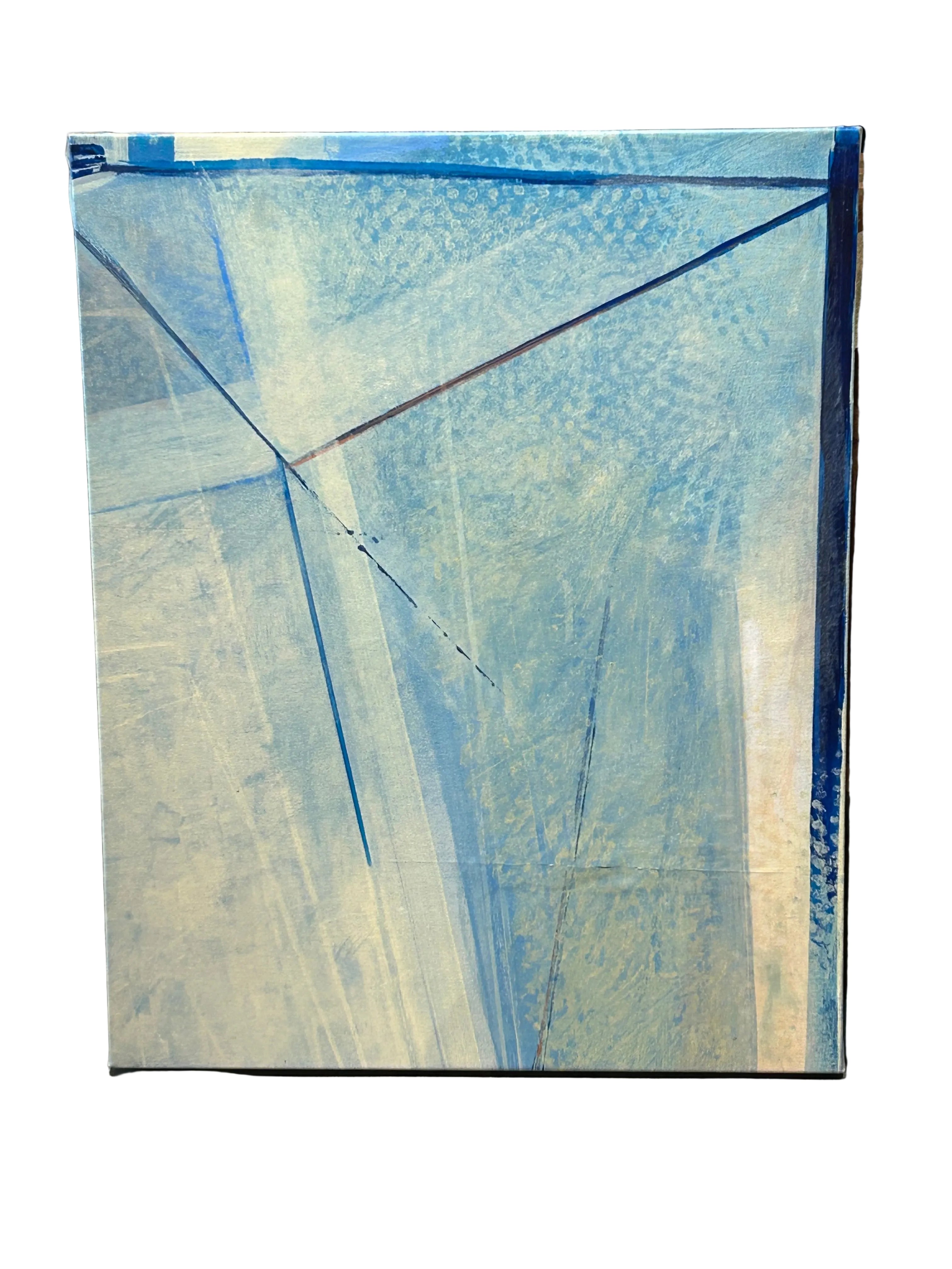 Vintage abstract geometric acrylic on canvas