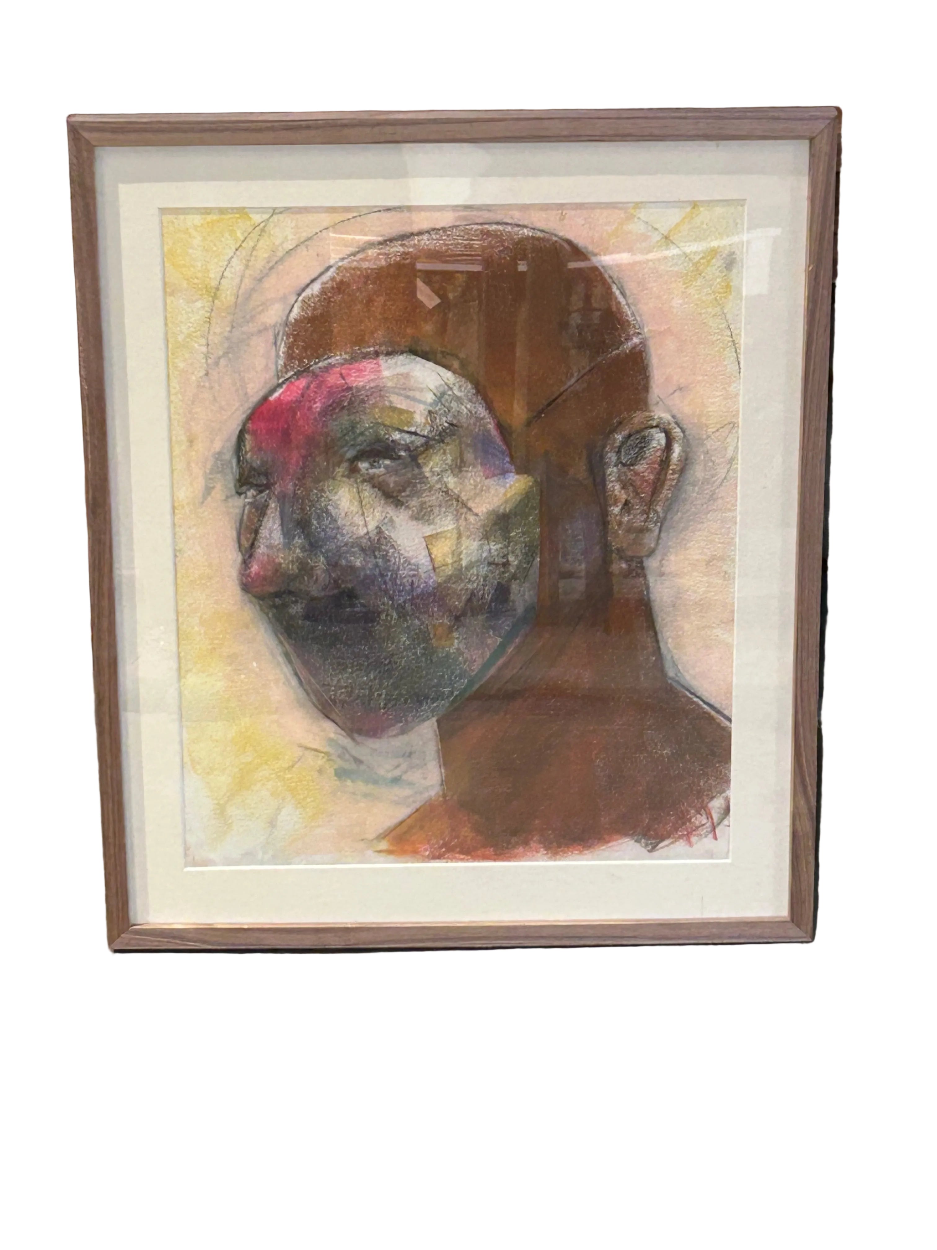 Pastel masked portrait