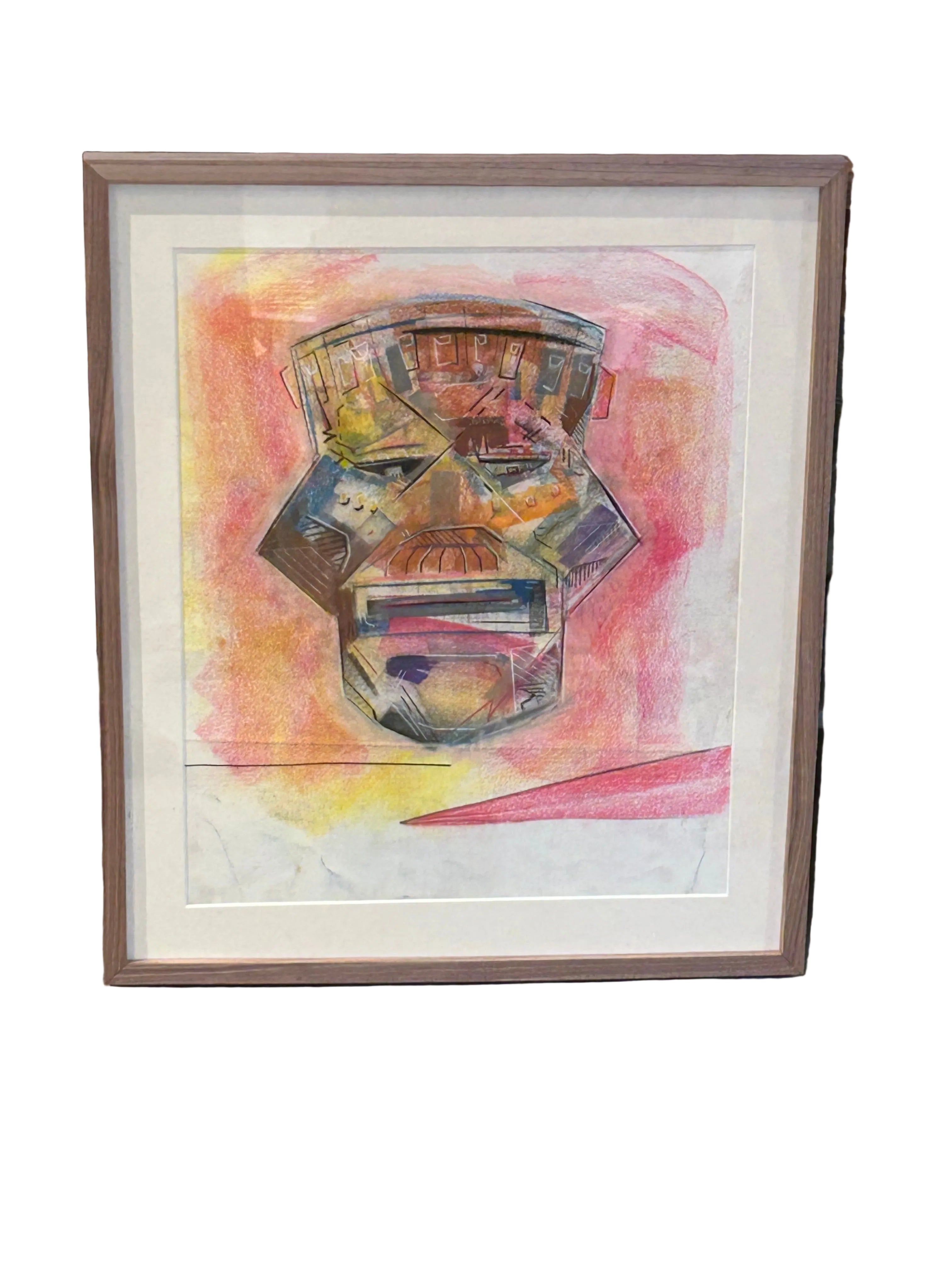 Abstract  pastel portrait
