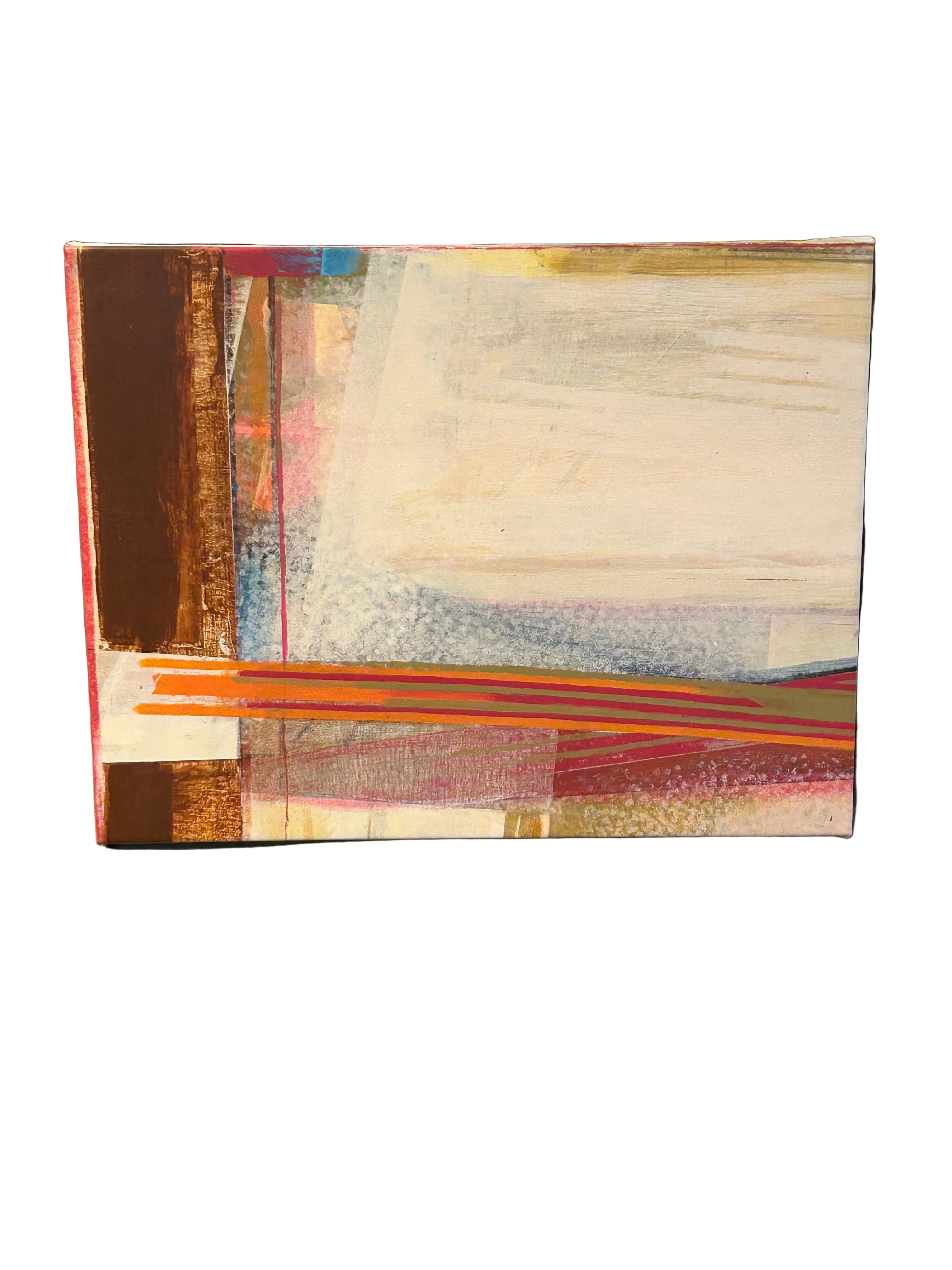 Vintage abstract geometric acrylic on canvas