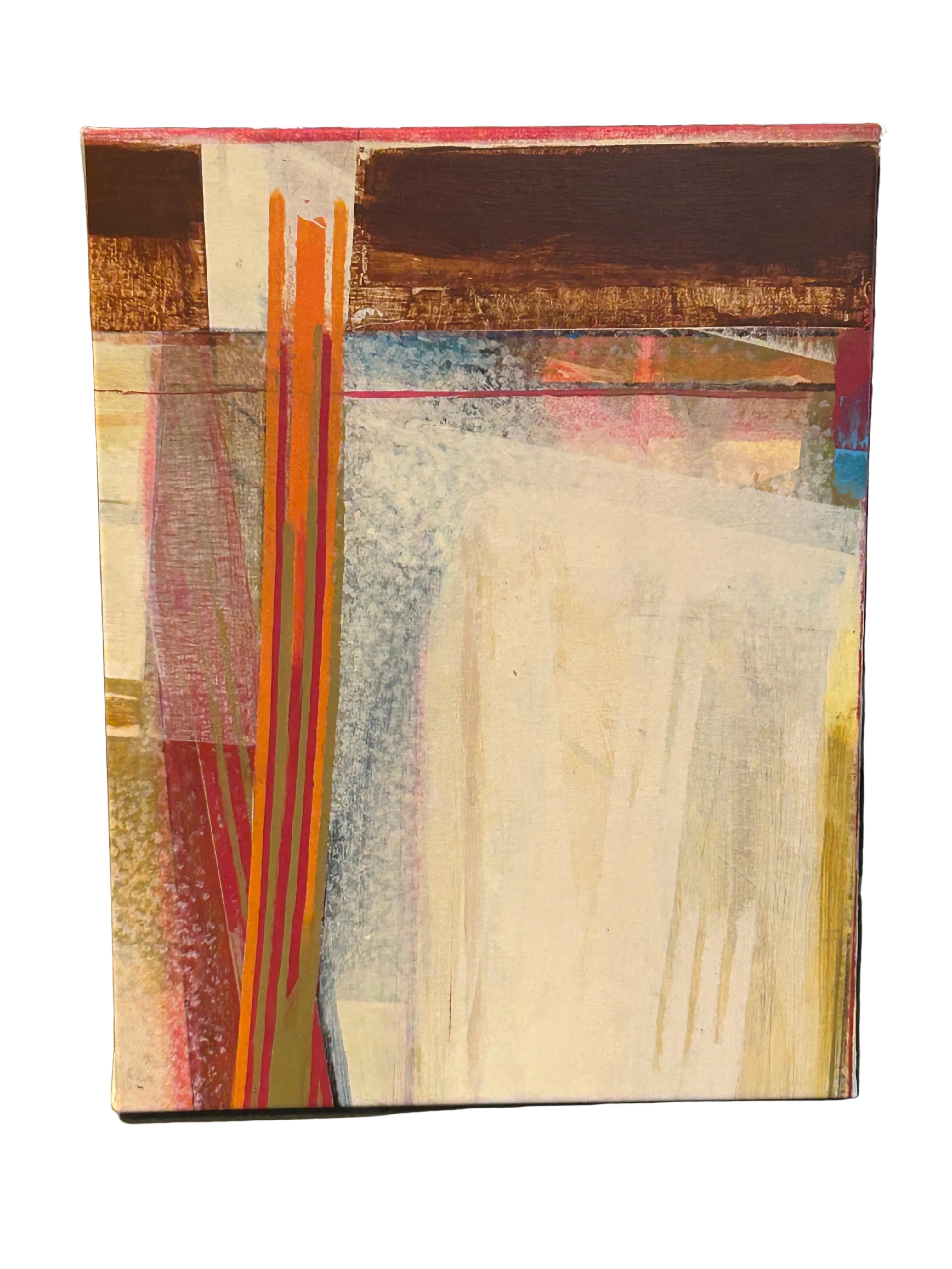 Vintage abstract geometric acrylic on canvas