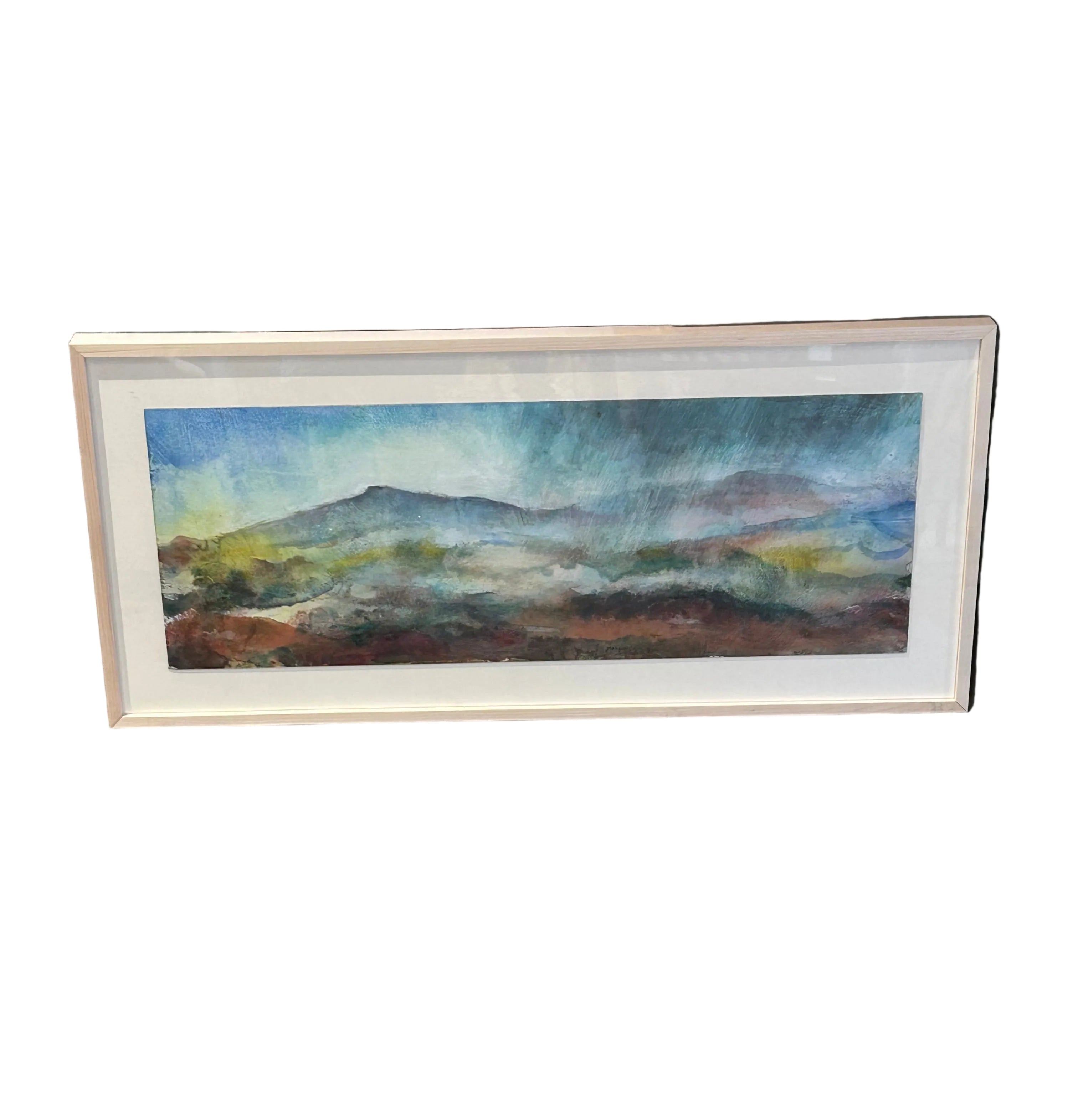 Vintage abstract panoramic watercolor