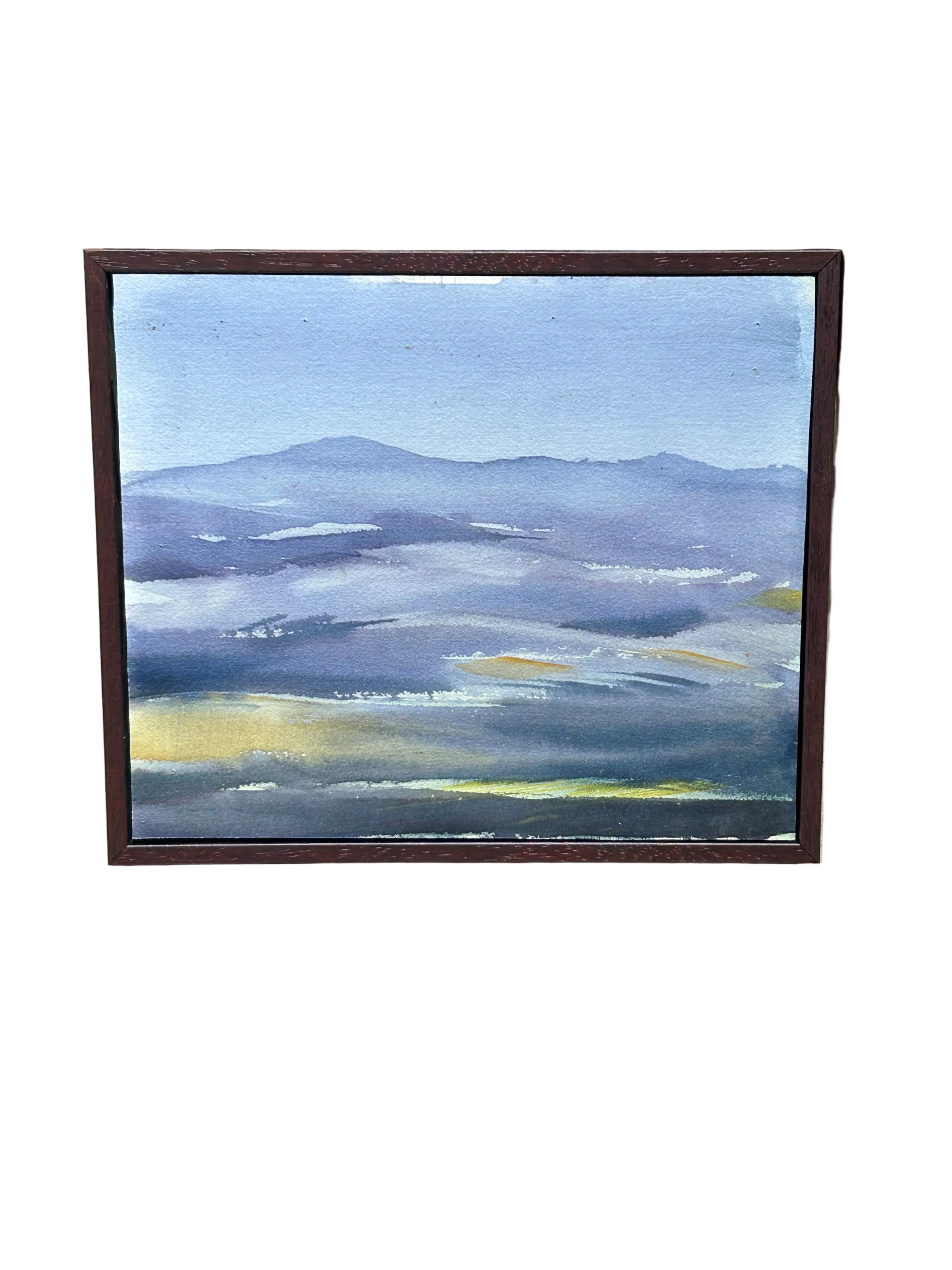 Vintage abstract watercolor landscape