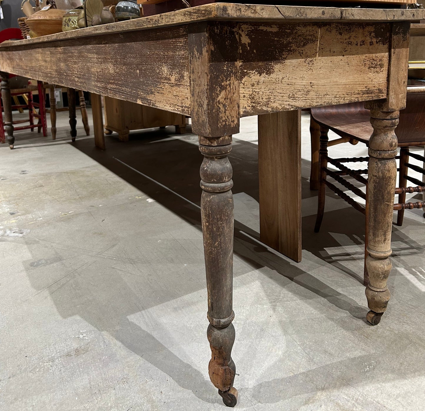 Vintage wood work table