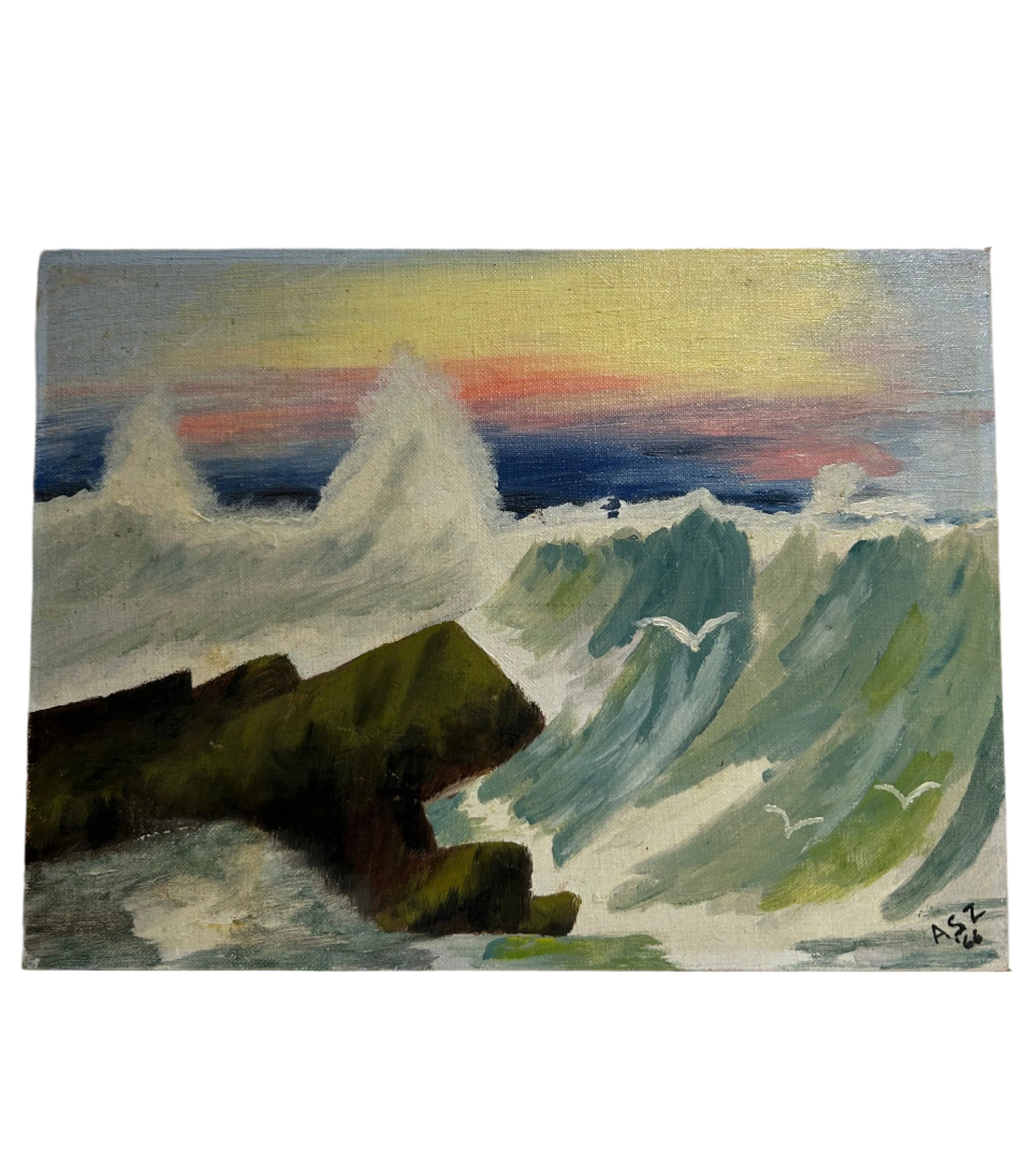Vintage ocean painting
