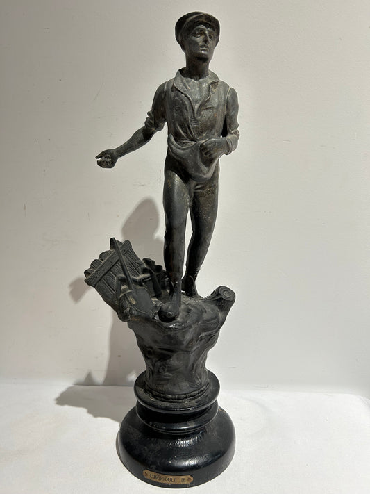 Vintage L'agriculture statue