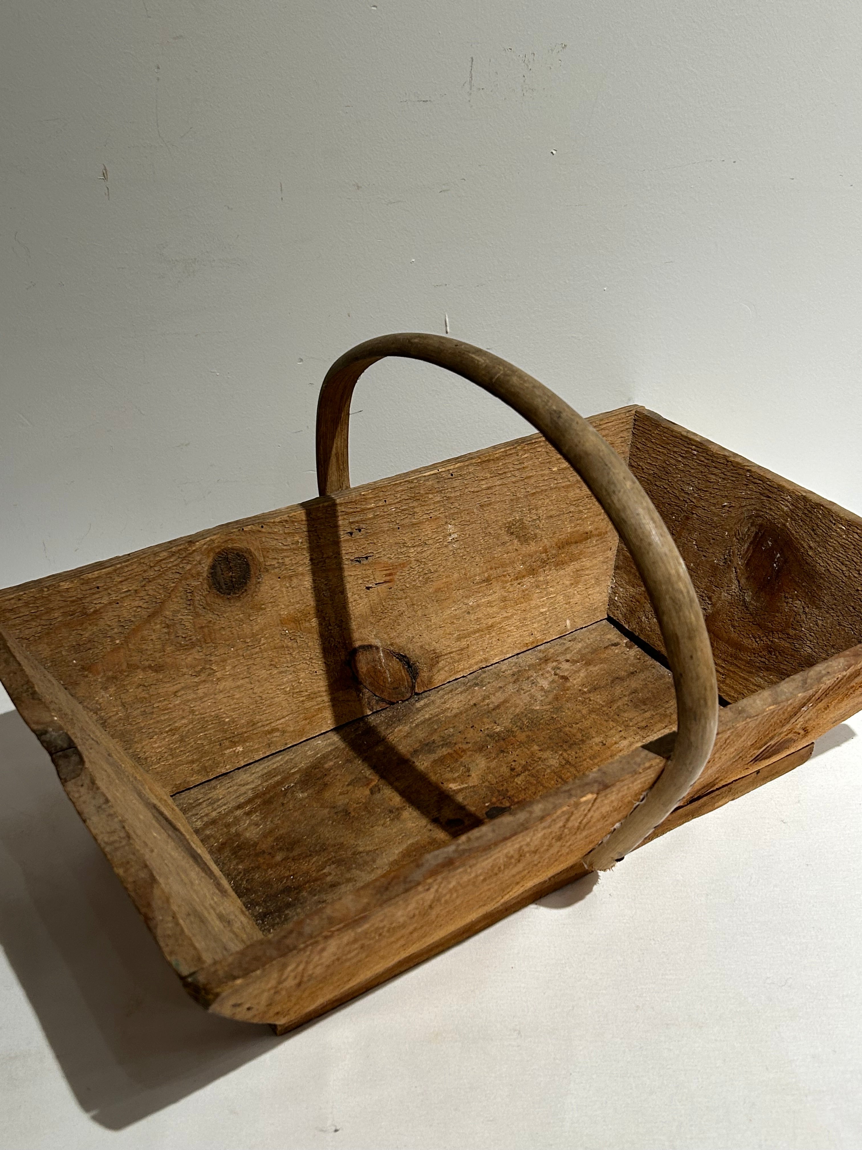 Vintage wooden basket