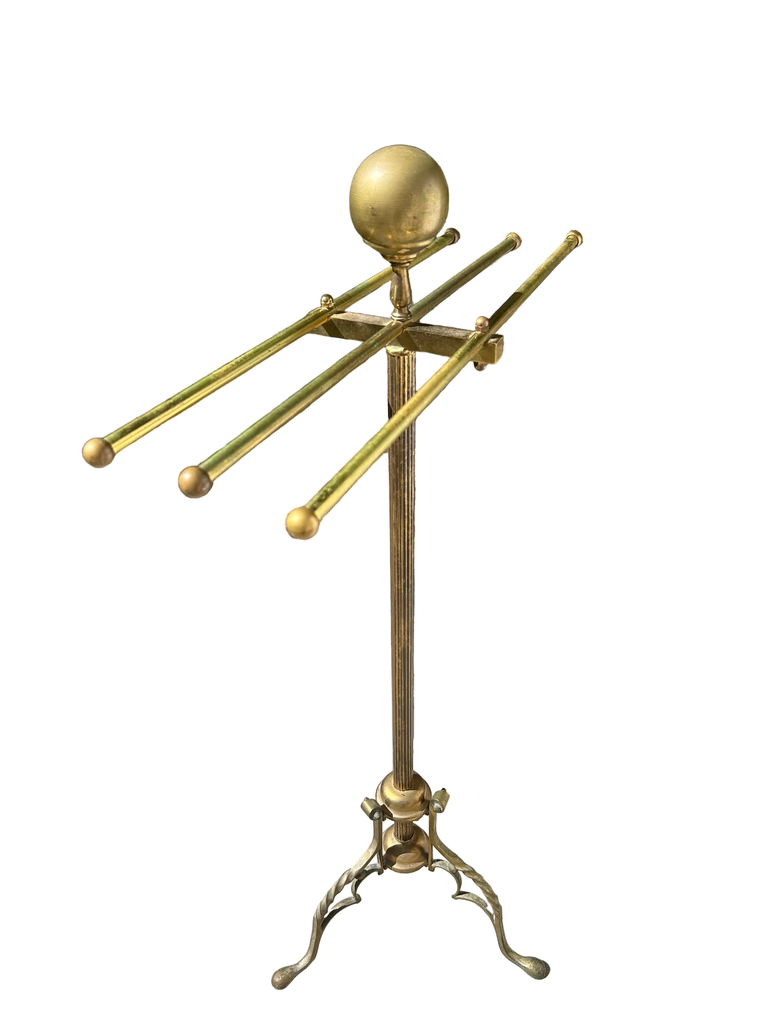 Vintage brass valet stand