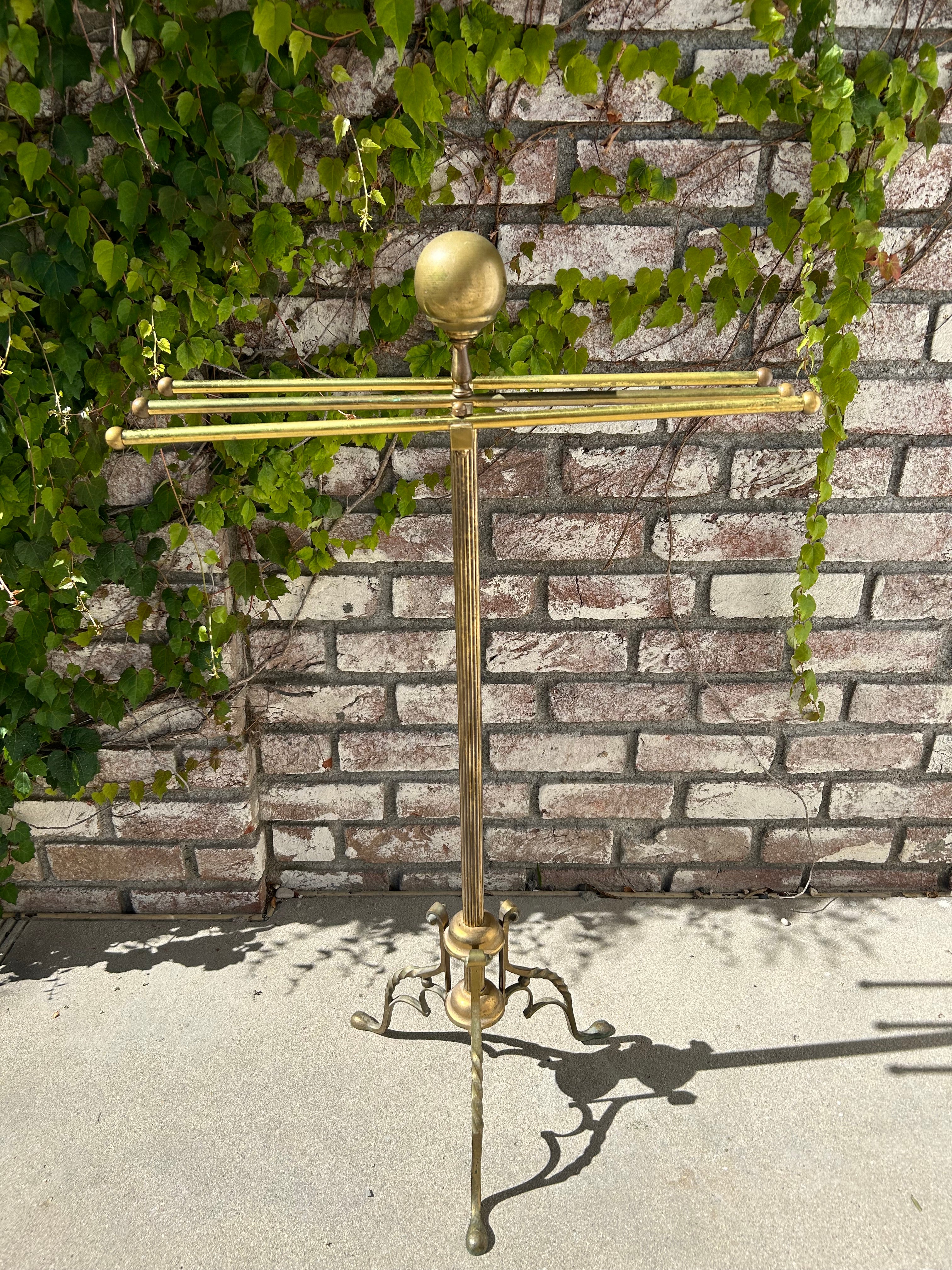 Vintage brass valet stand