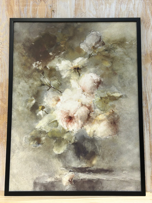 Blurred roses canvas print