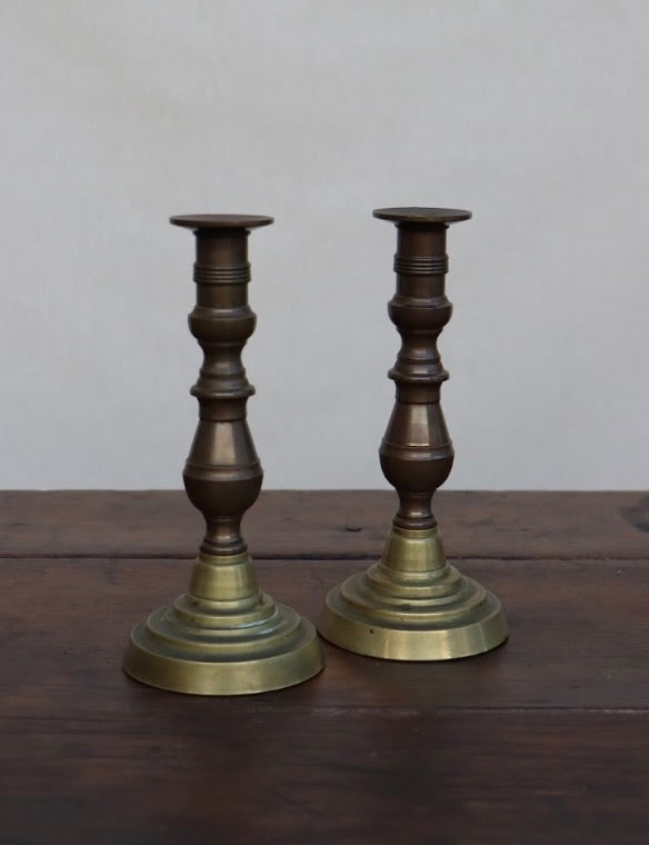 Pair of Brass Candleholders