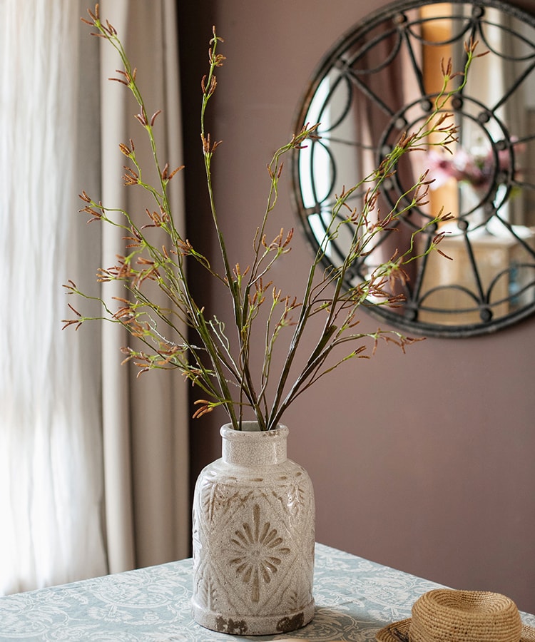 Artificial Japanese Zen Style Sedge Faux Stem 51.9" Tall