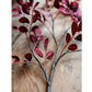 Artificial Red Tzu Tan Leaf Stem 42" Tall Faux