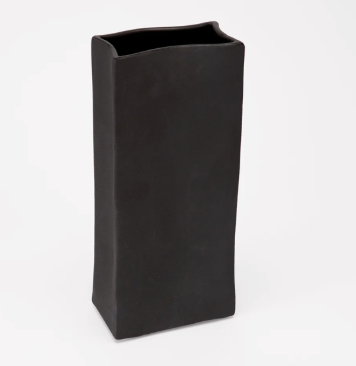 Rue Tall Vase - Raw Noir