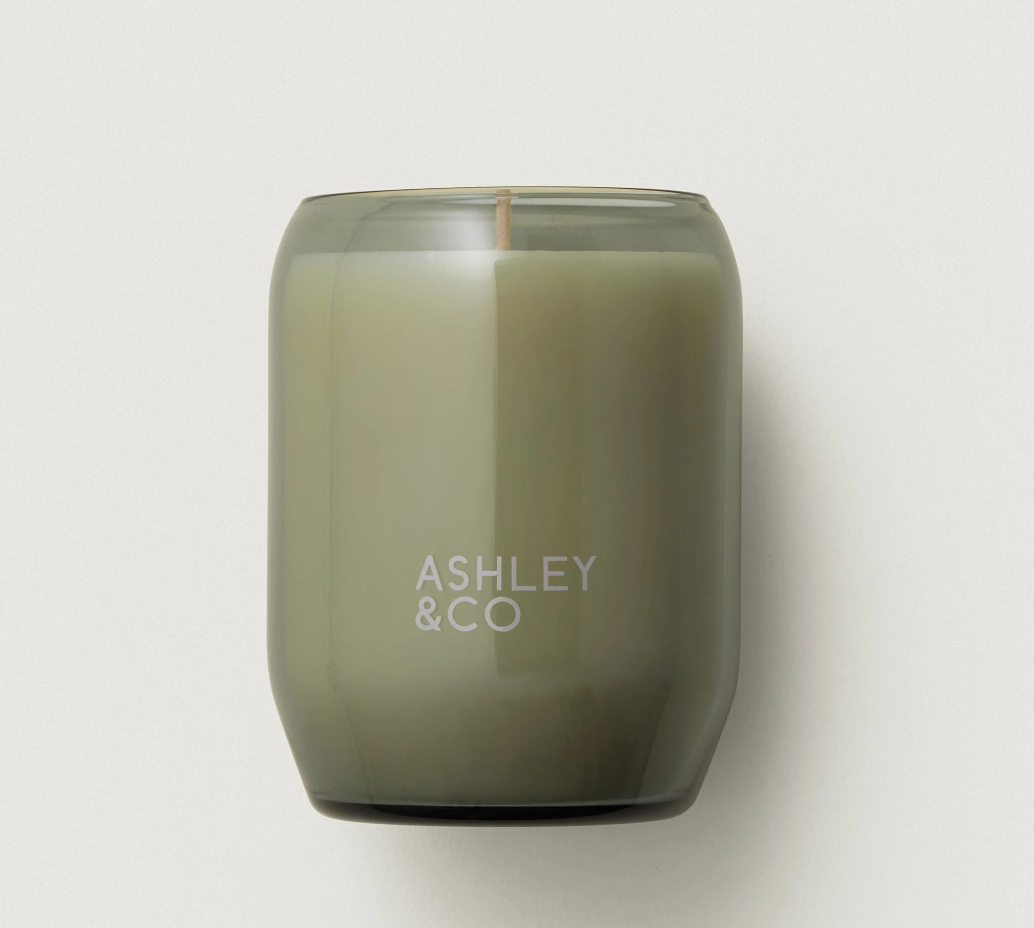 Waxed Perfume Blossom & Gilt Candle