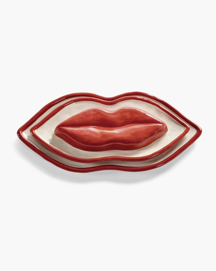 Serving dish set/3 Lips