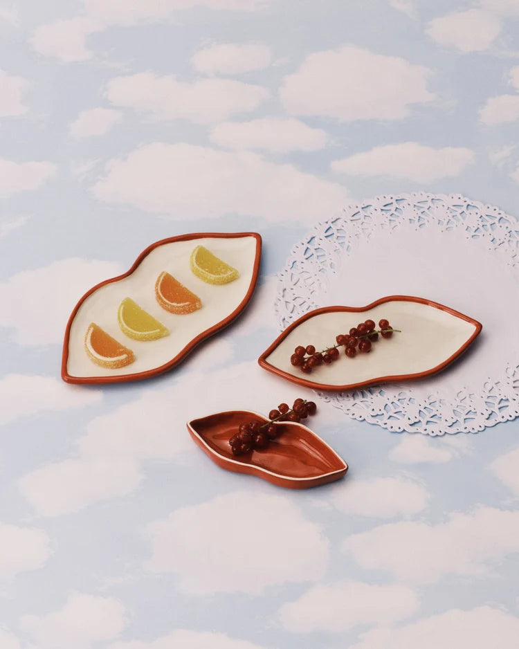 Serving dish set/3 Lips