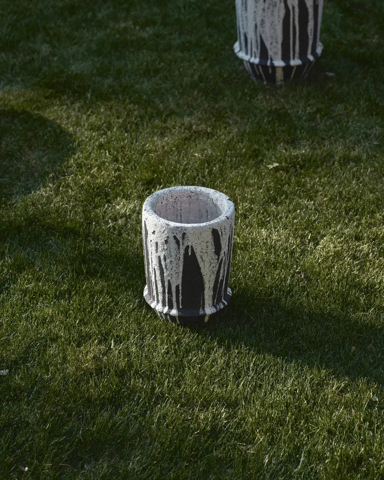 Off-White/Dark Brown Dune Planter S