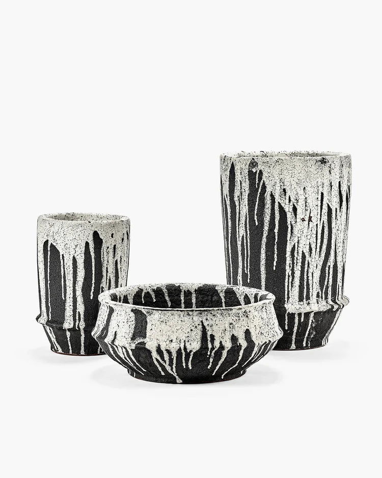 Off-White/Dark Brown Dune Planter S