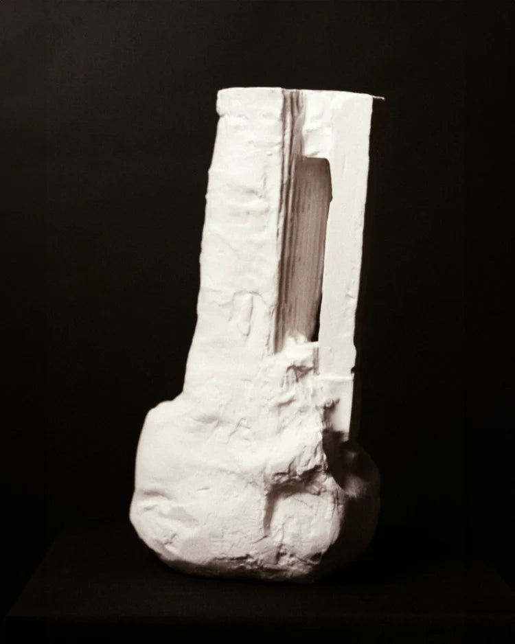 Off-White Artifact Vase w/ Handle