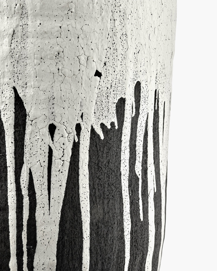 Off-White/Dark Brown Dune Planter L