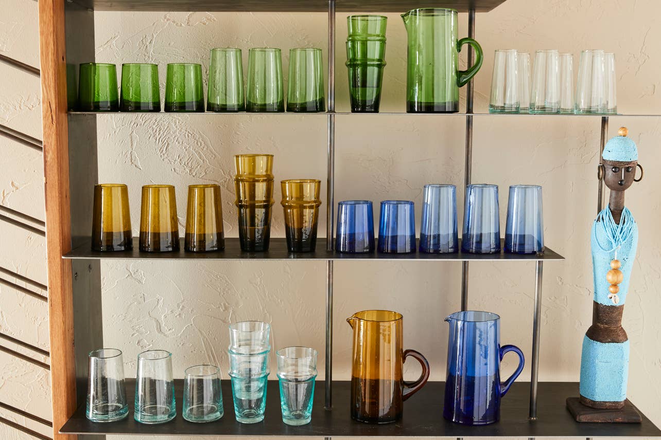 Moroccan Cone Glassware Small - Blue