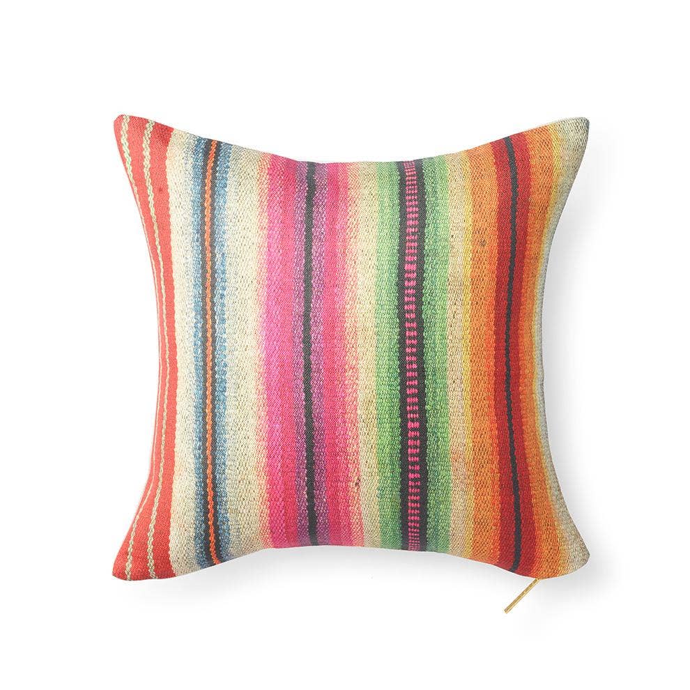 Technicolor Frazada Pillow: 20" W X 20" H