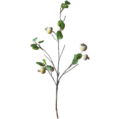 Artificial Fruit Rose Hip Stem in Green 20" Tall Silk Plant