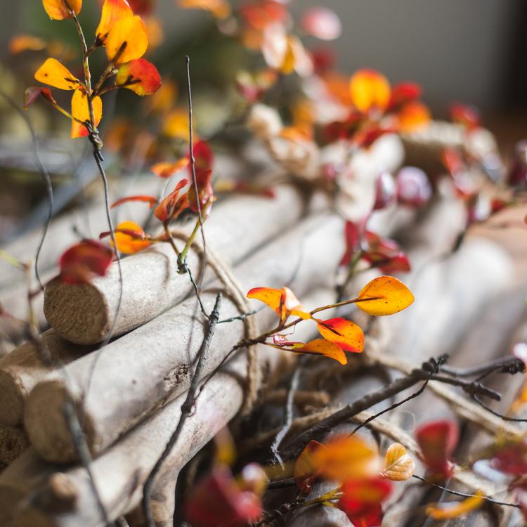 Artificial Plant Red Vine Leaf Stem Faux