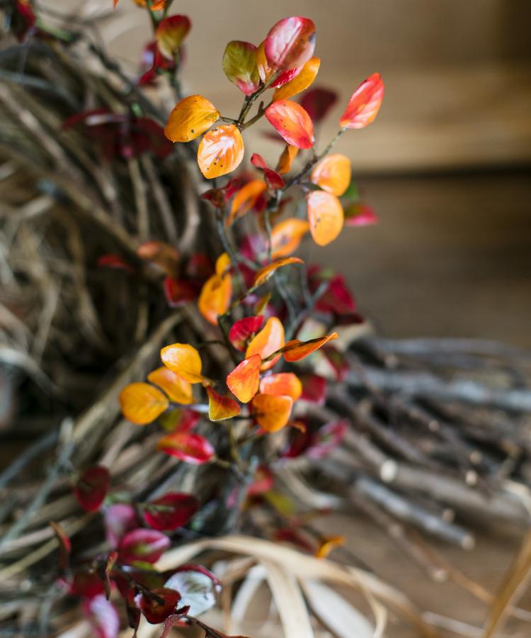 Artificial Plant Red Vine Leaf Stem Faux