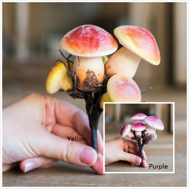 Artificial Veggie Mushroom 4.7" Tall