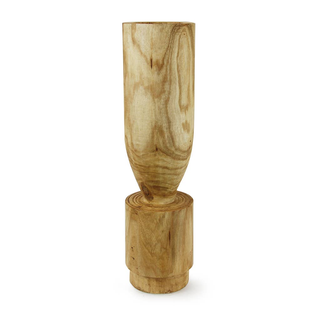 Sculptural Wood Vase