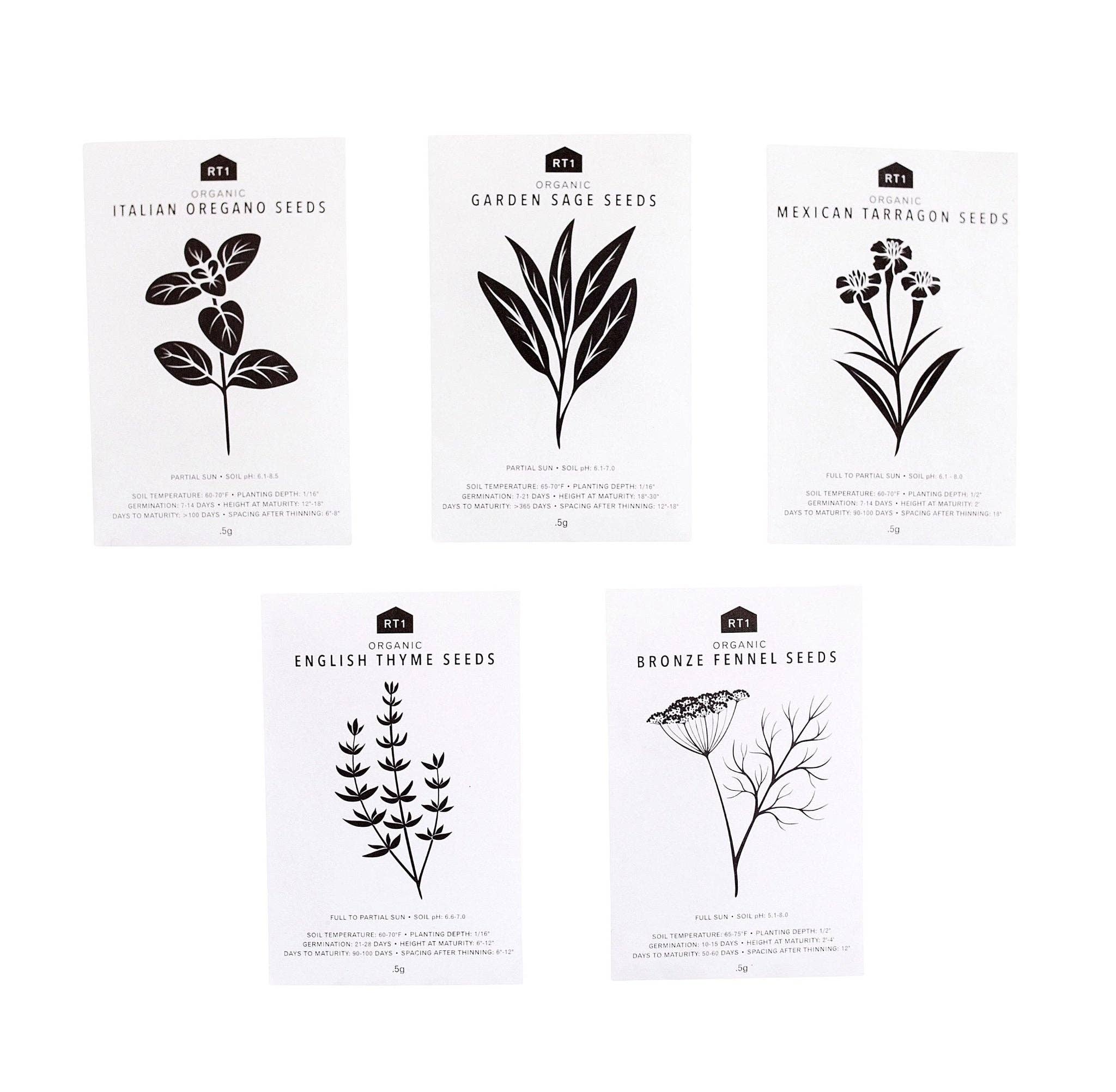 CULINARY HERB SEEDS II - PACK OF 5