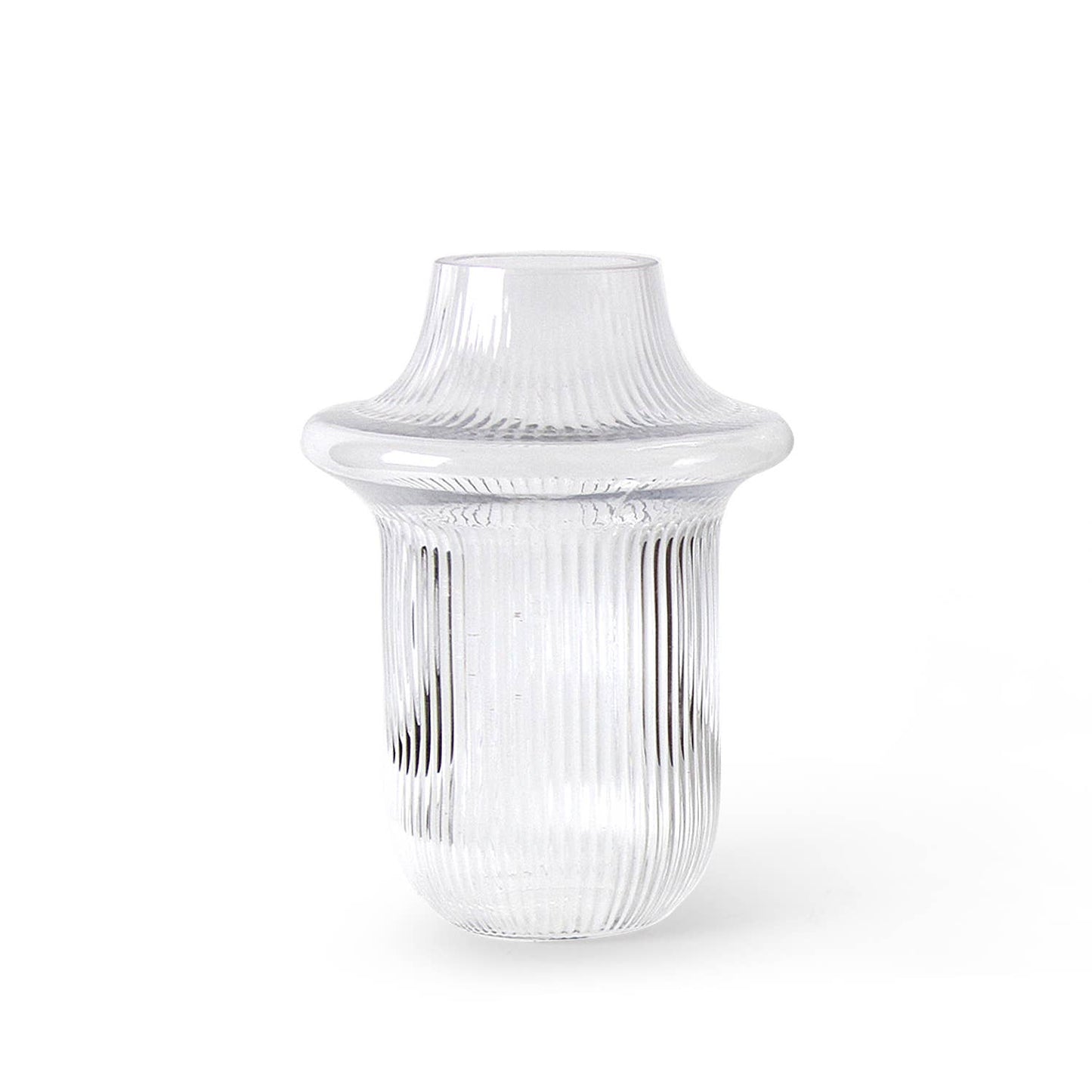 Topper Glass Vase: H-8.75" | D-6.5" / Clear