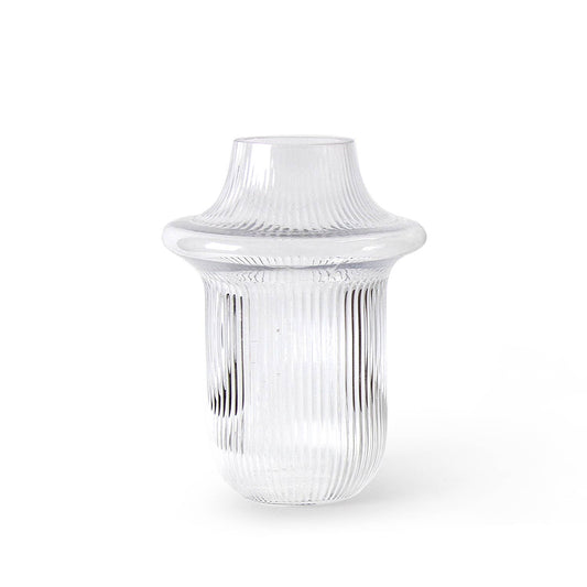 Topper Glass Vase: H-8.75" | D-6.5" / Clear