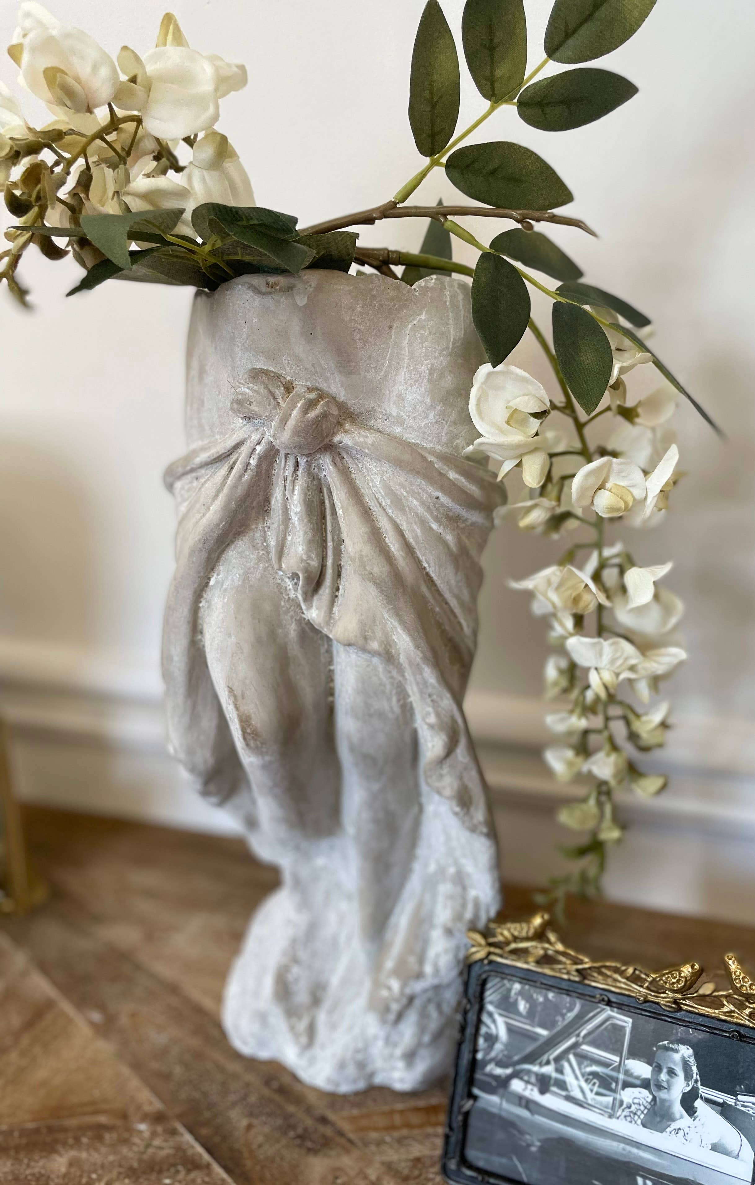 Cement female statue