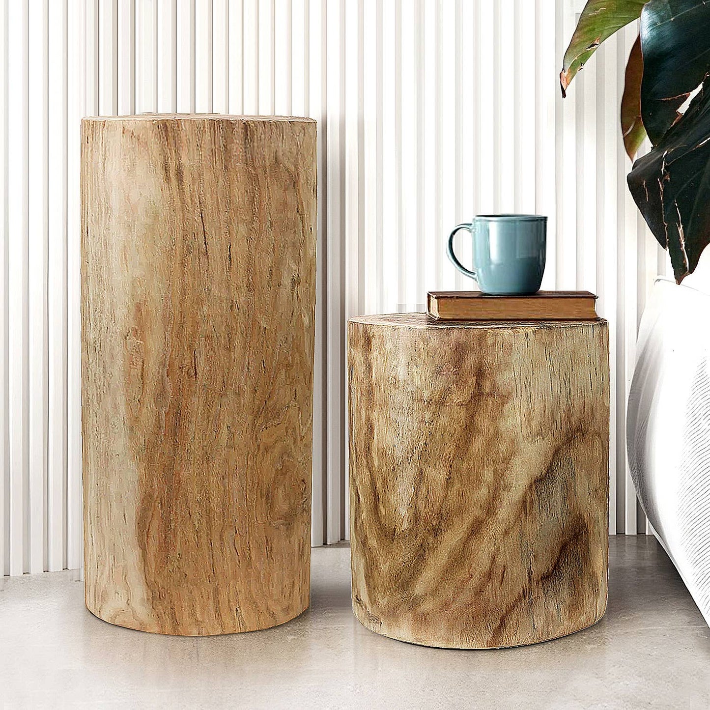 Nova Natural Wood Pedestal: Tall