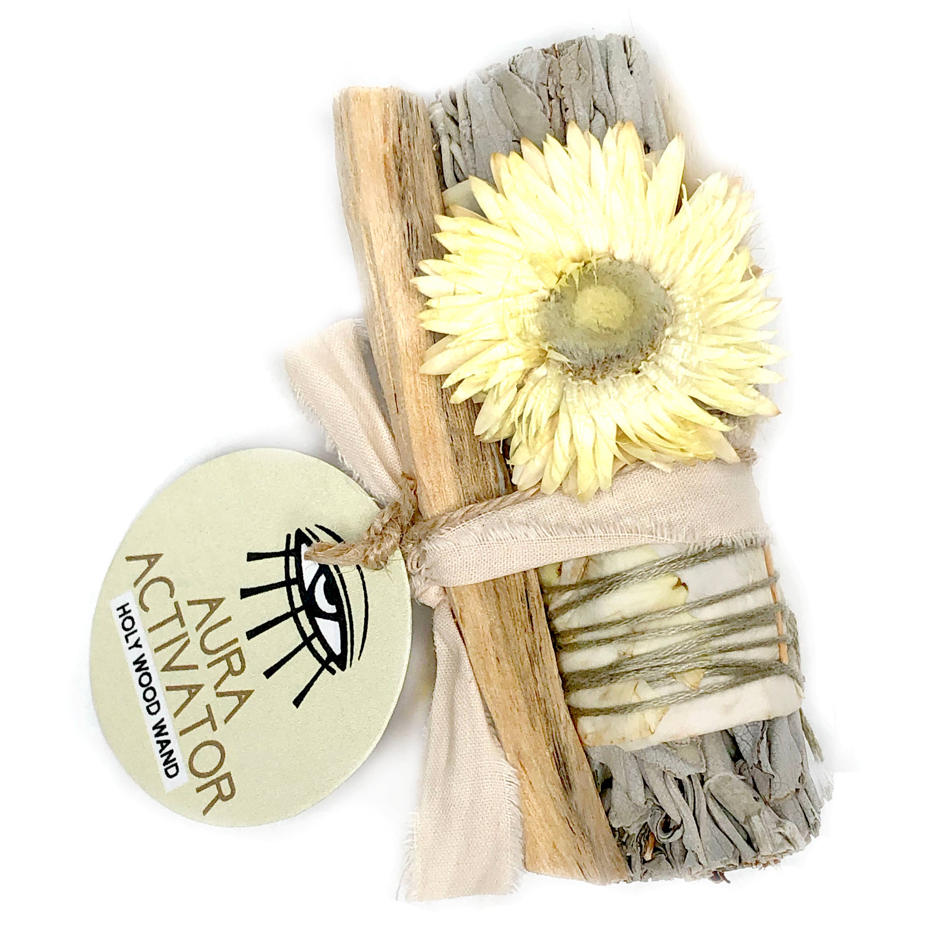 'AURA ACTIVATOR' Ritual Wand (Sage Bundle + Palo Santo)