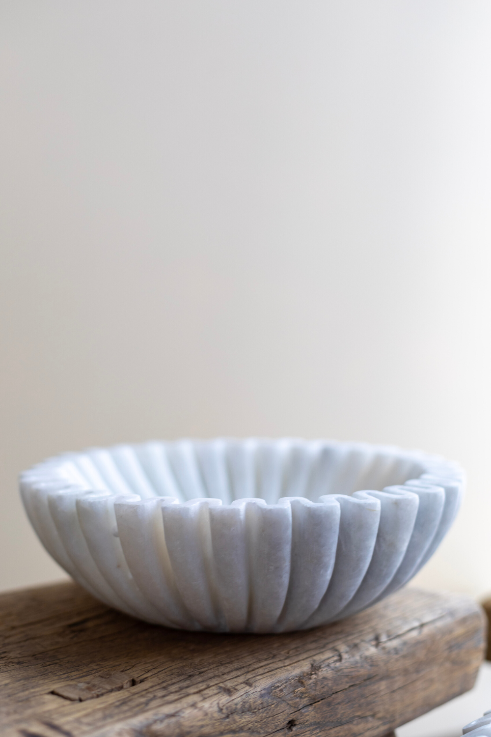 Marble Fluted Scalloped Bowls: Medium 9x9 inches