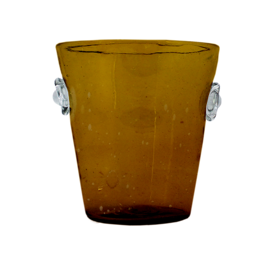 Glass Amber Ice Bucket Fall/Thanksgiving Decor 2024