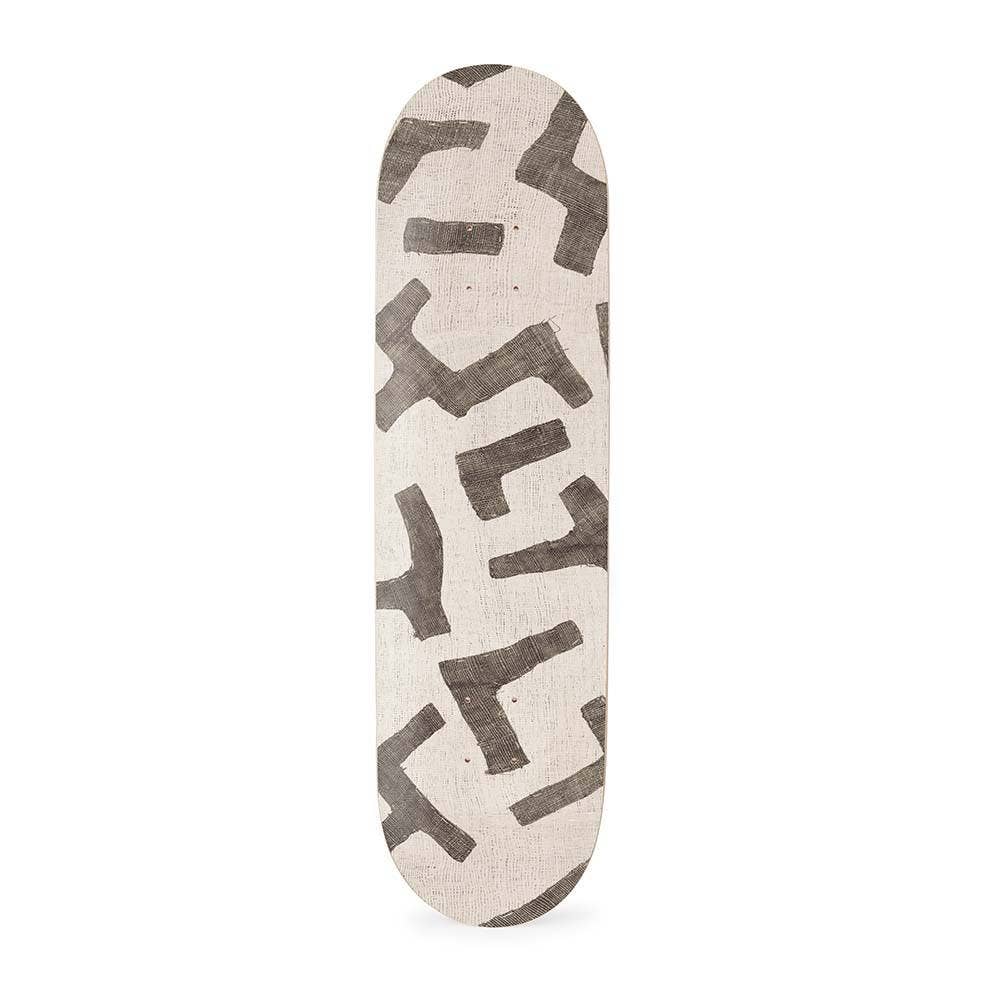 Ecru Figures Kuba Cloth Skateboard