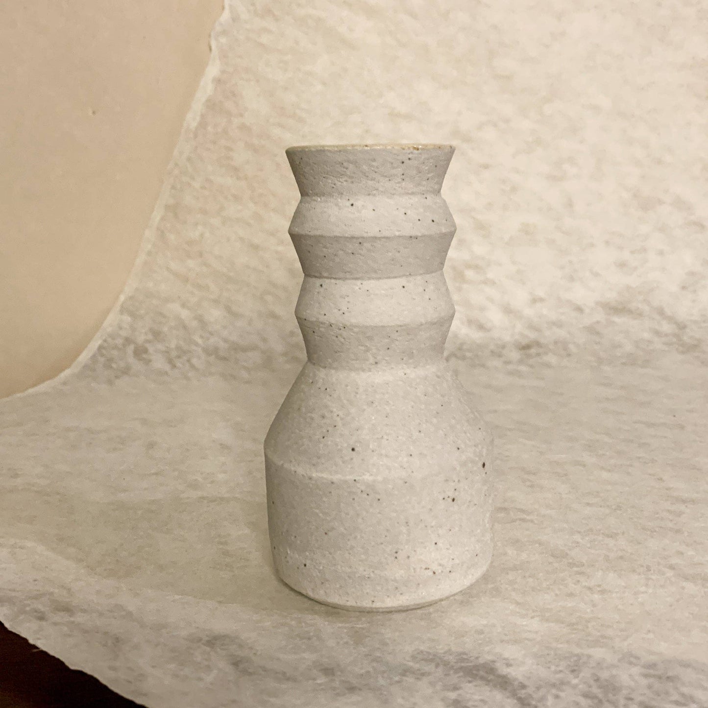 Small  Angled Neck Vase: Light Brown