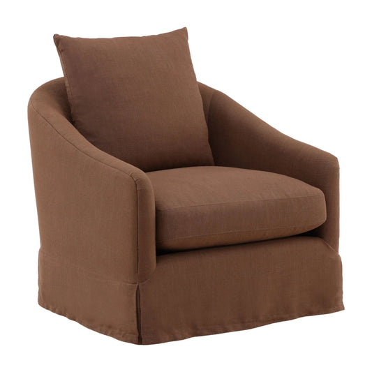 Laura Swivel Chair Brown