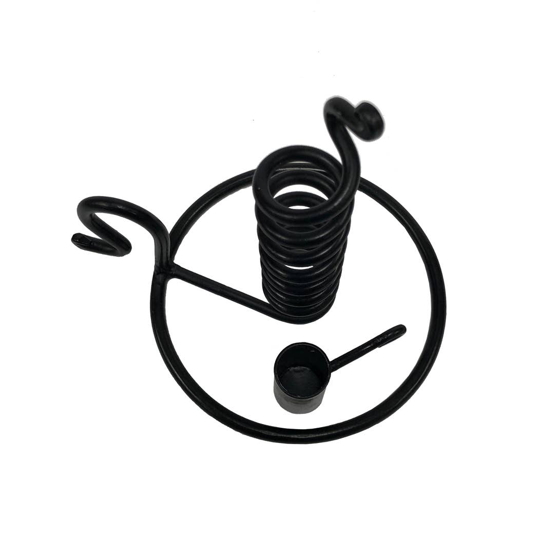 6" Wrought Iron Spiral Courting Candle Holder