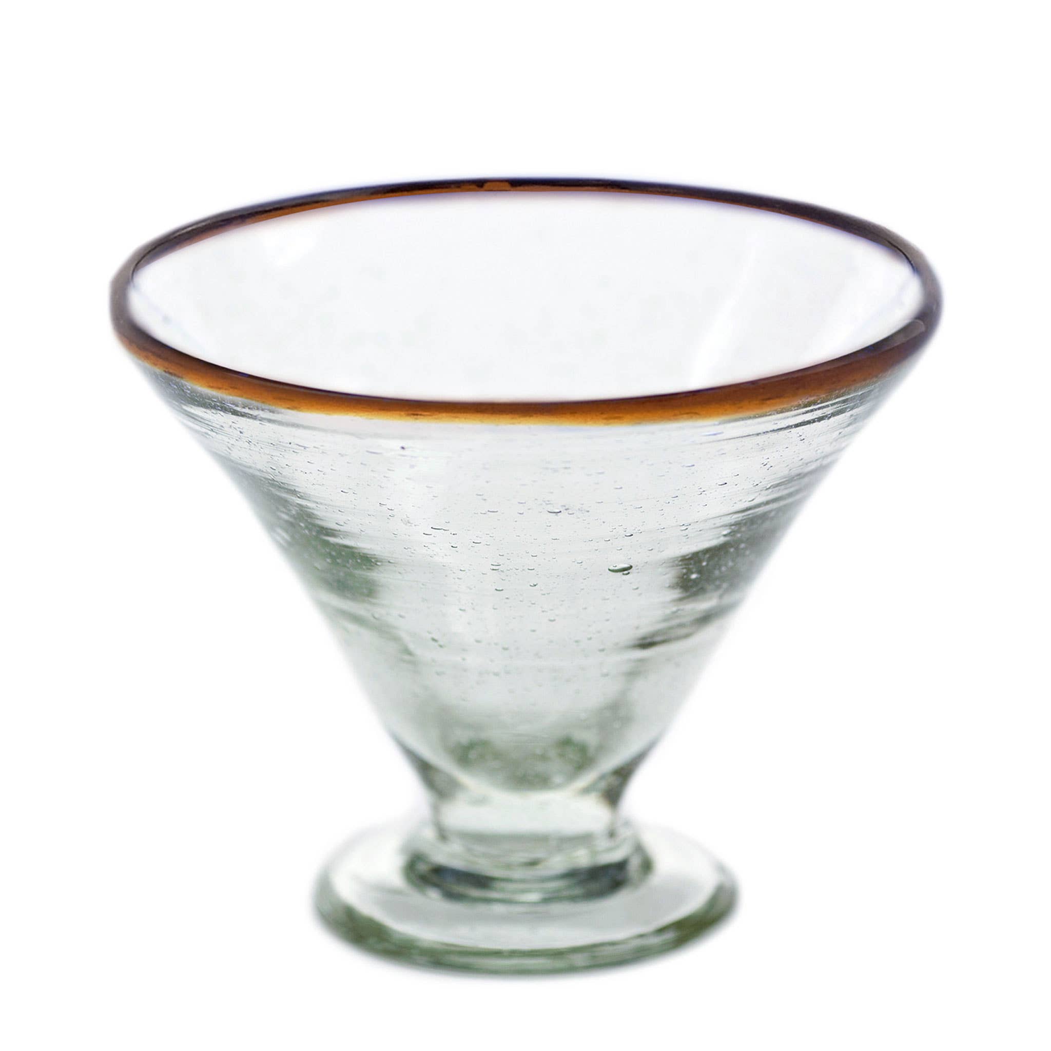 Amber Rim Margarita Glass