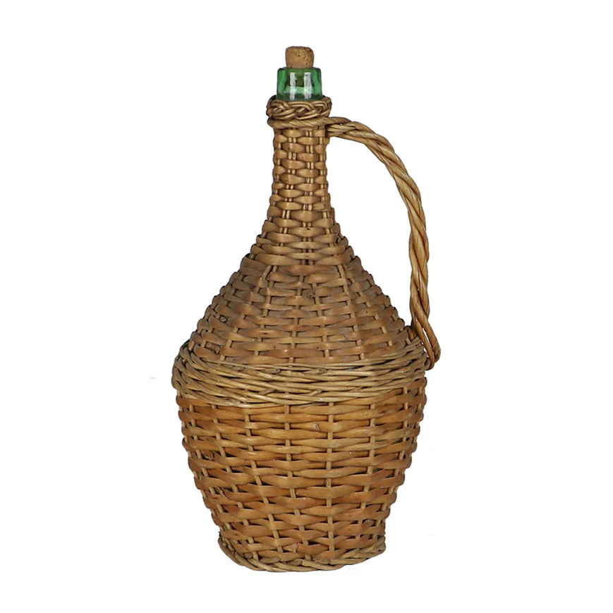 Wicker Covered Wine Bottle - Medium