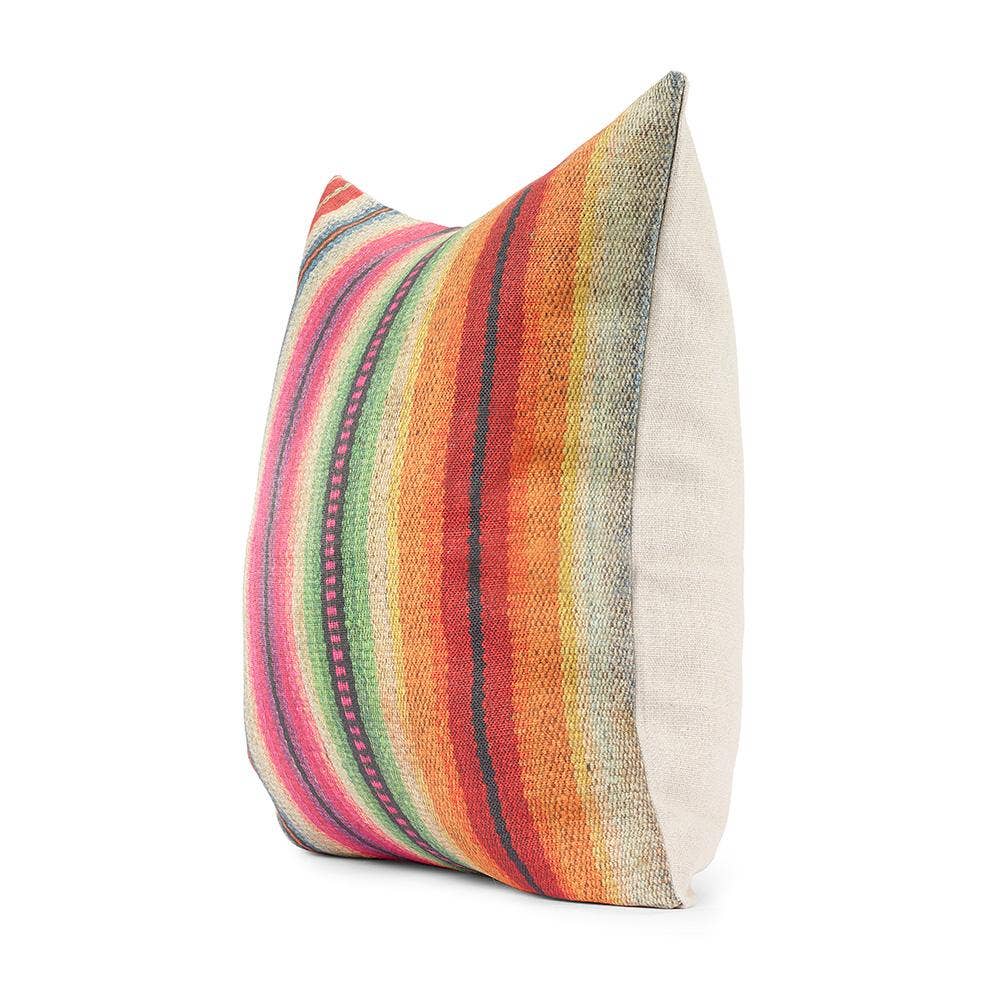 Technicolor Frazada Pillow: 20" W X 20" H