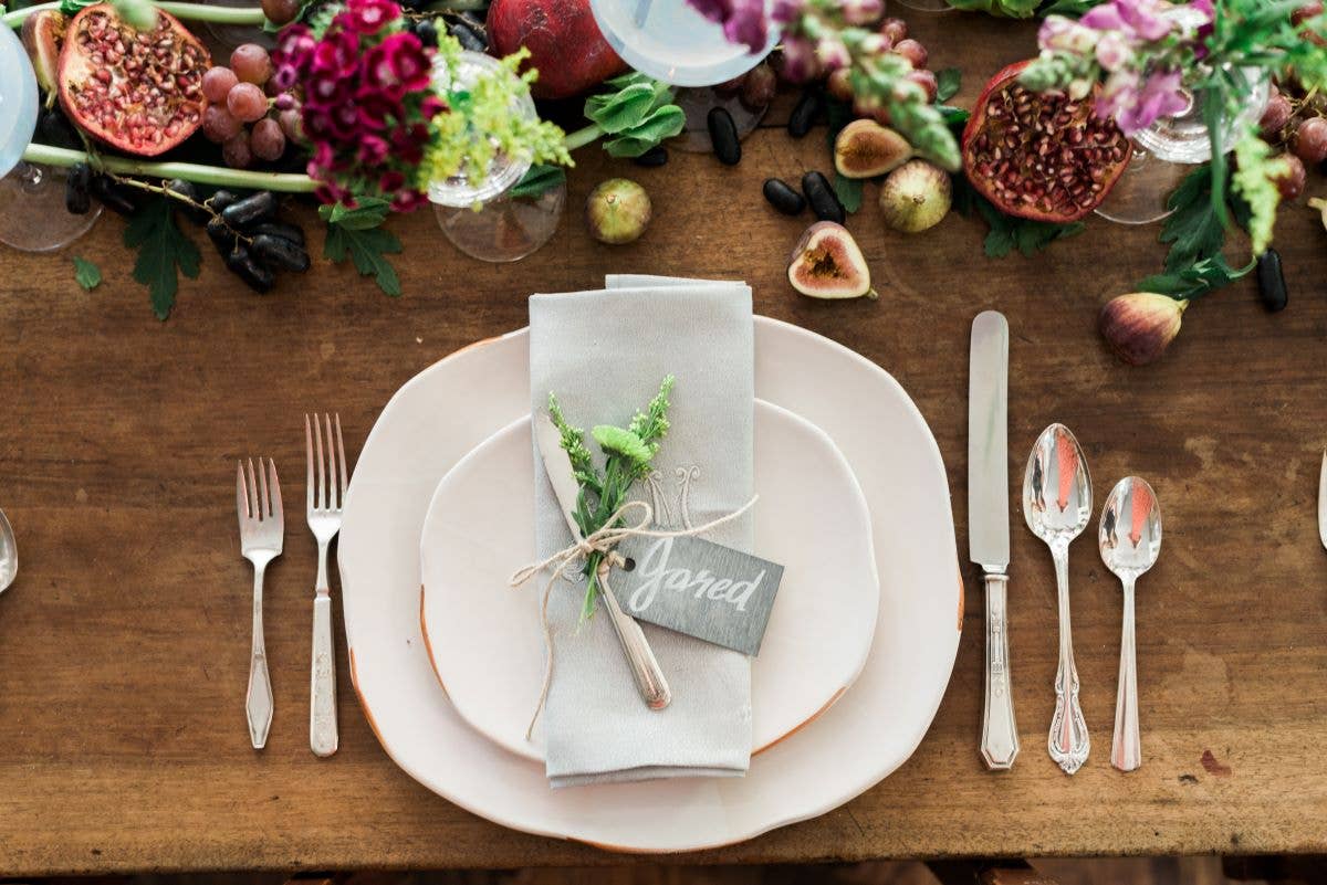 Found Vintage Hotel Silver Plate Flatware Setting - 5 Pieces